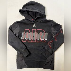 Jordan Black Hoodie with Red Jumpman Logo